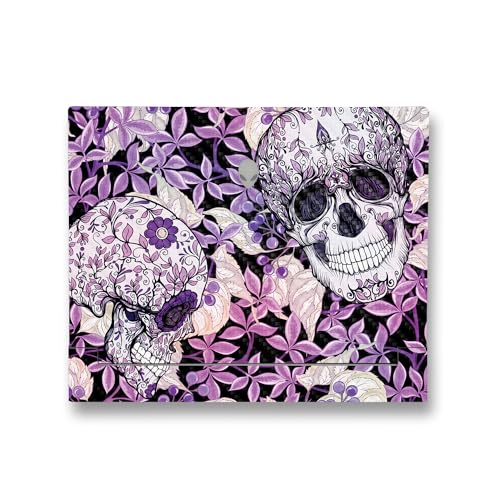 Image of MightySkins Carbon Fiber Skin Compatible with Alienware X14 R2 (2023) Full Wrap Kit - Flower Skull | Protective, Durable Textured Carbon Fiber Finish | Easy to Apply & Change Styles | Made in The USA