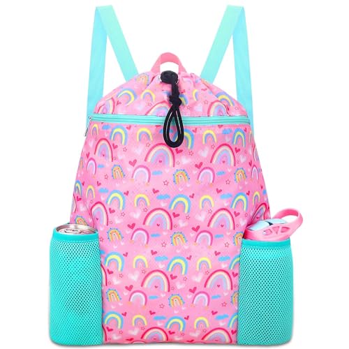 RHCPFOVR Rainbow Drawstring Backpack for Kids - Drawstring...