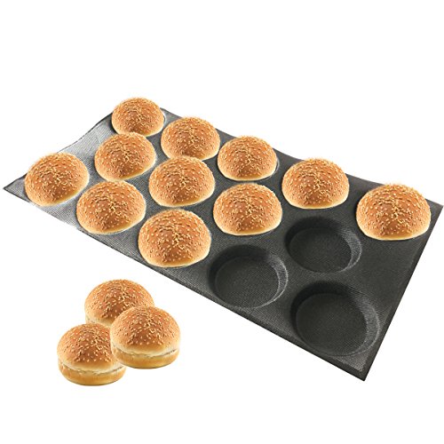 Bluedrop Silicone Hamburger Bread Forms Perforated Silicone Bakery Molds Tartlets Pita Moulds Sheets Food Grade For Industrial Large Size #TOP19