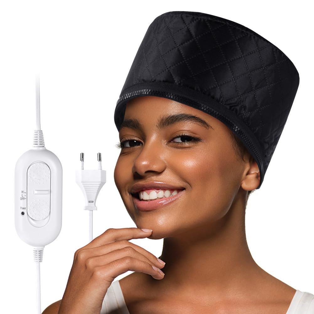 LOPHE Cuffia Riscaldante Capelli, Termico per Capelli Elettrico con 2 Temperature Regolabili, Casco per Asciugatura Cappuccio Asciugacapelli per Acconciatura, Arricciatur