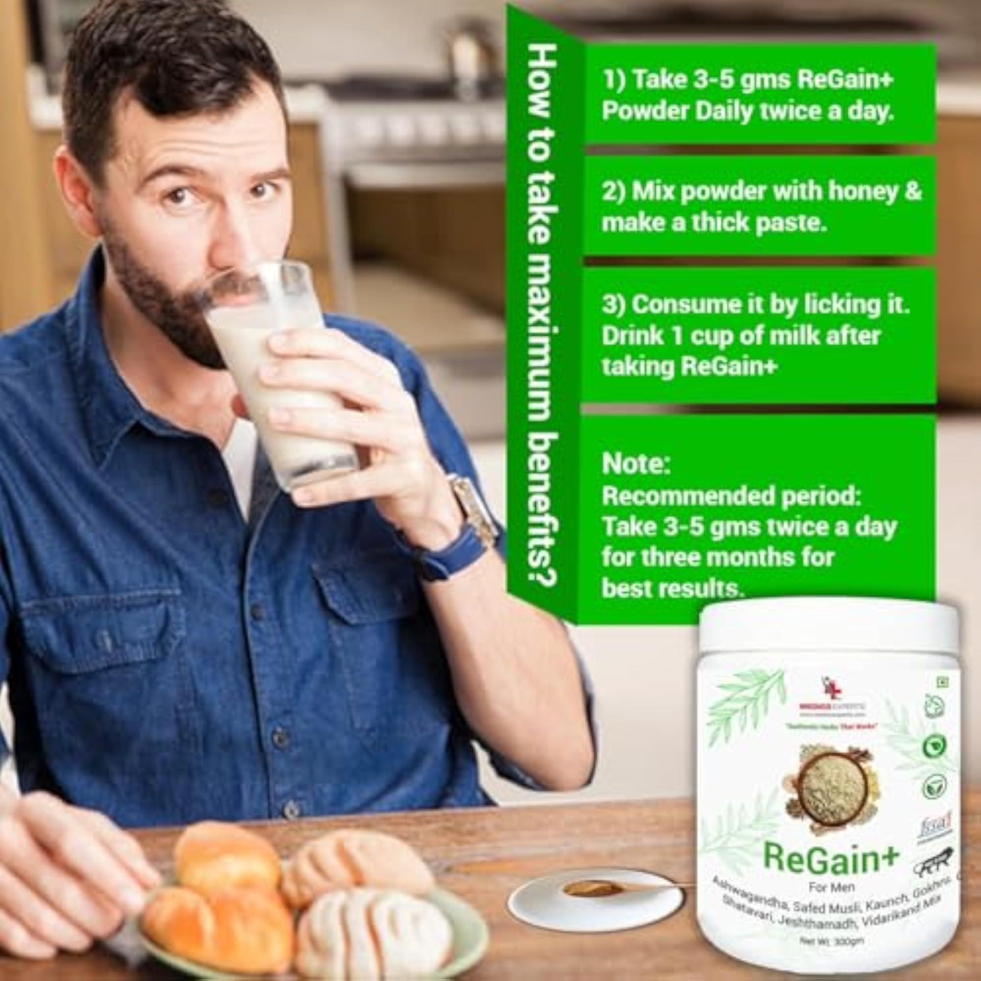 ReGain+ Herbal Supplement, 300 Grams