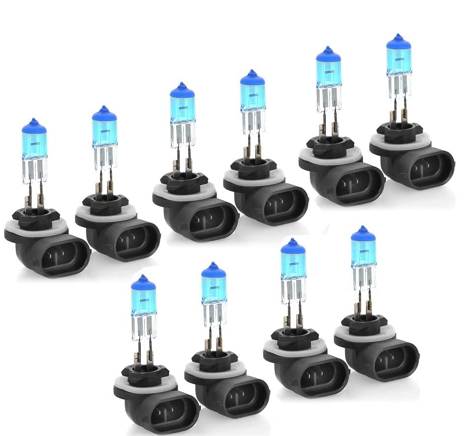 INION Halogenlampen 10-tlg H27W/2 - Xenon Optik Für Auto Scheinwerfer
