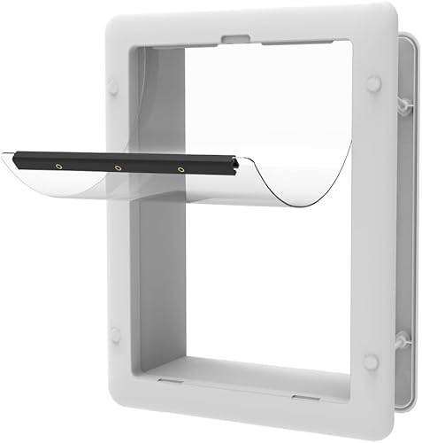 Hakuna Pets Puerta esencial para mascotas para pantallas, puertas y paredes de hasta 2.17 pulgadas de grosor, para perros y gatos de hasta 11