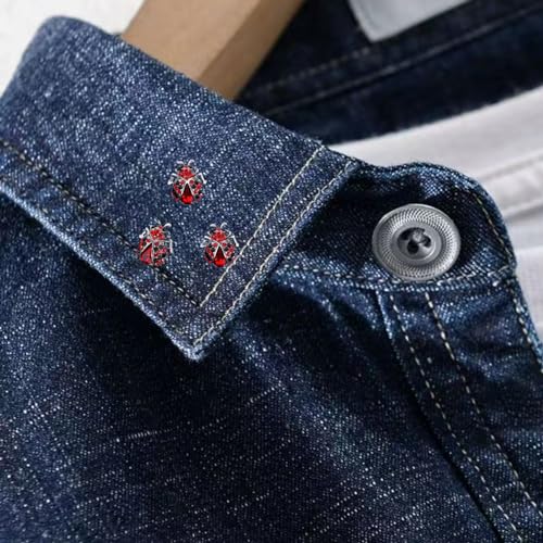 3 Pack Rhinestone Ladybug Bee Brooch Pin for Women Girls Cute Animals Novelty Funny Red Crystal Coccinella Beetle Brooch Pin Clothing Accessories Backpack Jacket Hat Jewelry Gift2