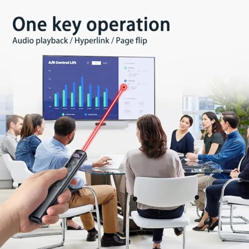 Image of COOLCOLD Wireless Presenter Remote with Red Laser Pointer - 2.4GHz PowerPoint Clicker with Page Up /Down Control - USB Receiver Slide Advancer for PPT Presentation