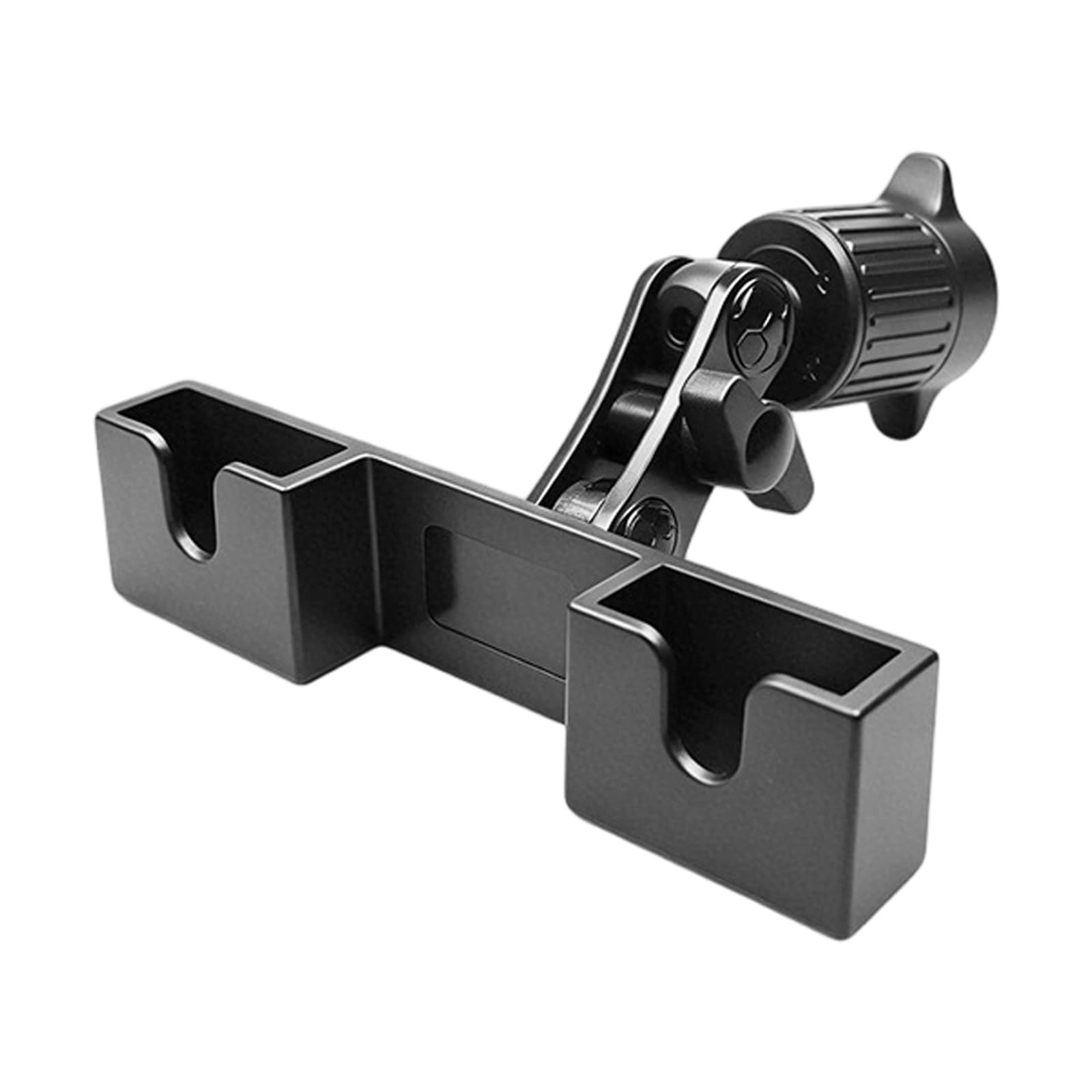 fexxkg Car Vent Radio Mic Holder, Adjustable Two Way Radio Mount with Twin Slots and Ball Joint Rotation, Clip On Vehicle Brack