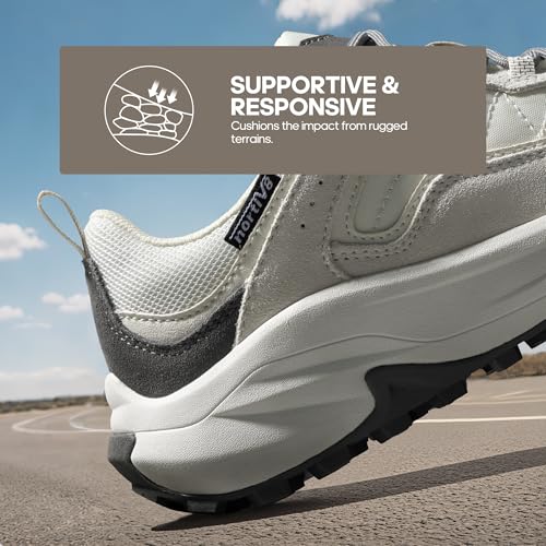 NORTIV 8 Women's Waterproof Hiking Shoes with Arch Support Outdoors Leather Walking Trekking Camping Tennis Workout Cross Training Sneakers Wicklow - Image 5