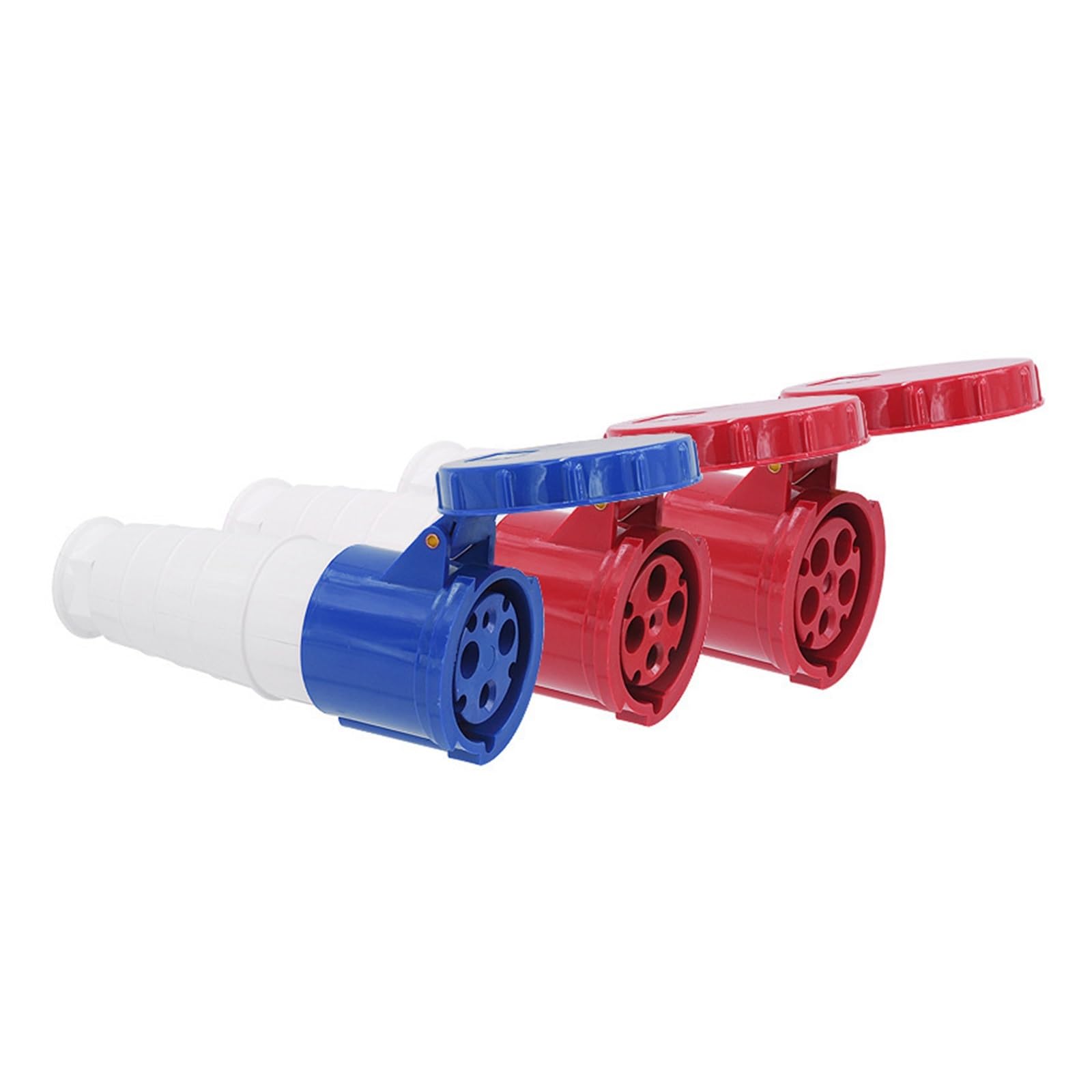 MUYTQAERG 1 Pcs Red Exposed and Concealed Industrial Socket 63A 125A Three-Hole Four-Hole and Five-Hole Wall(LX 233 3 core 63A)
