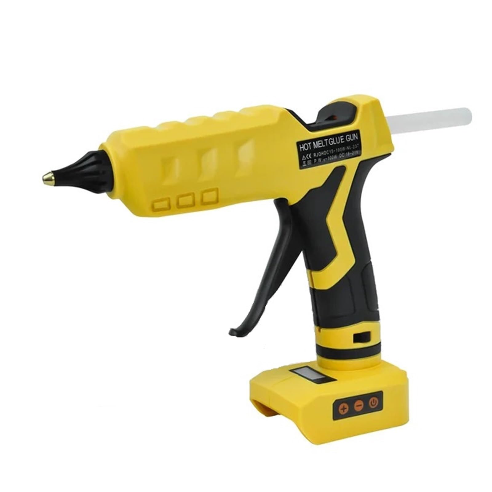 100W Cordless Hot Melt Glue Gun Dual Power Supply with Cord use 11mm Sticks(No Battery)
