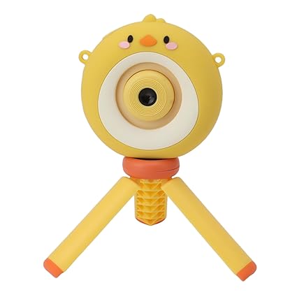 Kids Selfie Camera, 8X Digital Zoom 2 Inch HD IPS Screen Kids Mini Play Camera 48MP for Birthday Gift (Yellow)