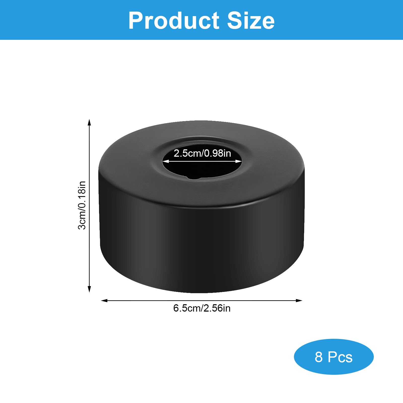 prota Embellecedor Grifo Ducha 8 Piezas Roseta para Grifo, Embellecedor Radiador Rosetas para Grifería de Ducha, Cubierta de Tubo para Grifo Ducha para Duchas Tuberías Grifos y Radiadores