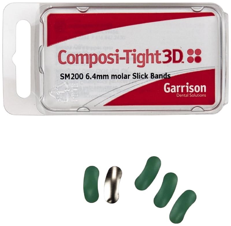 Garrison SM200 Composi-Tight Slick Bands Molar Matrices 6.4 mm Green 100/Pk