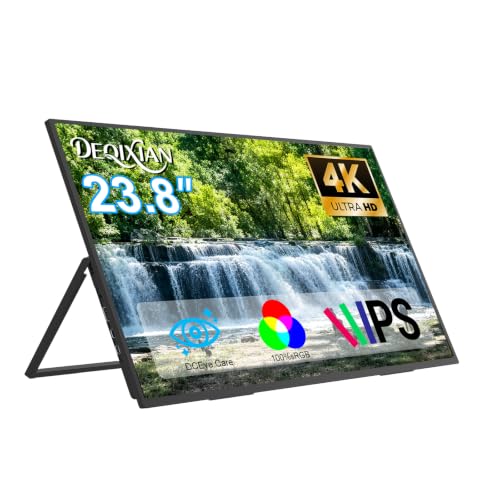 Image of 23.8 inch Portable Monitor, Ultra HD 3840x2160 IPS Display, 100% sRGB,Portable Monitor for Laptop, Plug & Play,Large Portable Monitors are Better Suited for Watching World Cup Matches.