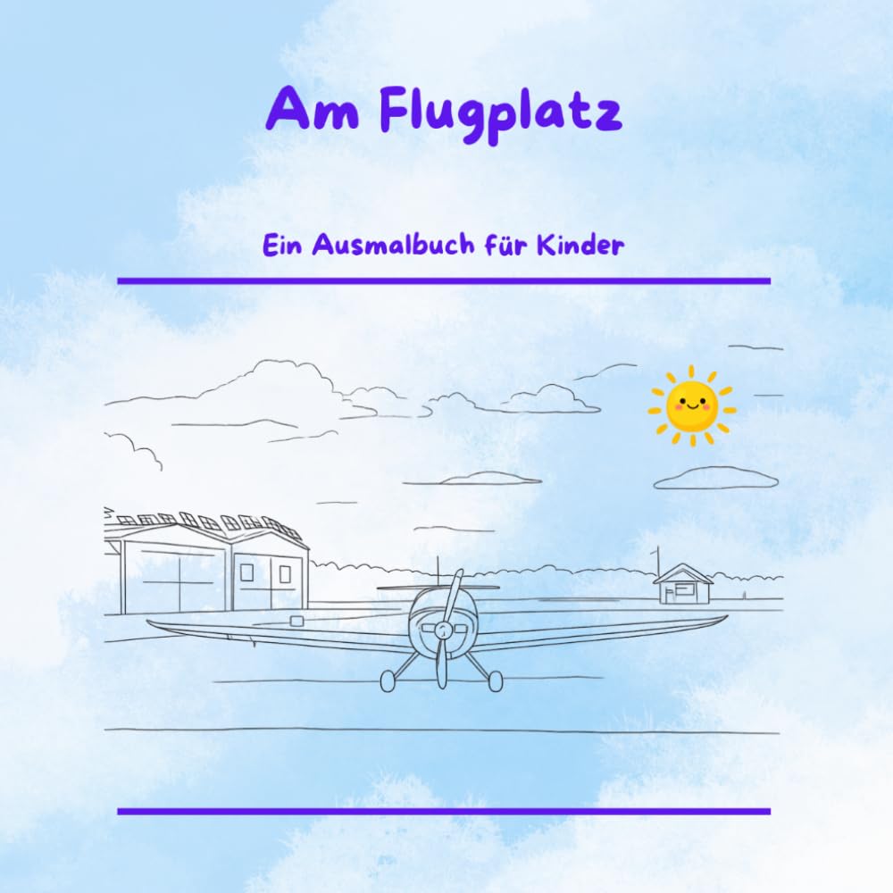 Am Flugplatz: Ein Ausmalbuch für Kinder