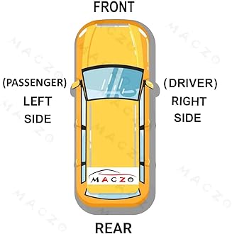 MACZO - orvm Right (Driver) Side Rear View Mirror Glass for Toyota Fortuner 2009-2015 Model