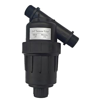 3/4 Inch Drip Irrigation Inline Hose Filter for a Smooth Irrigation System | 3/4" x 3/4" Male Thread Connection Y Hose Filters, 120 Mesh Screen,Clog-free,Protect Drip Irrigation System Parts