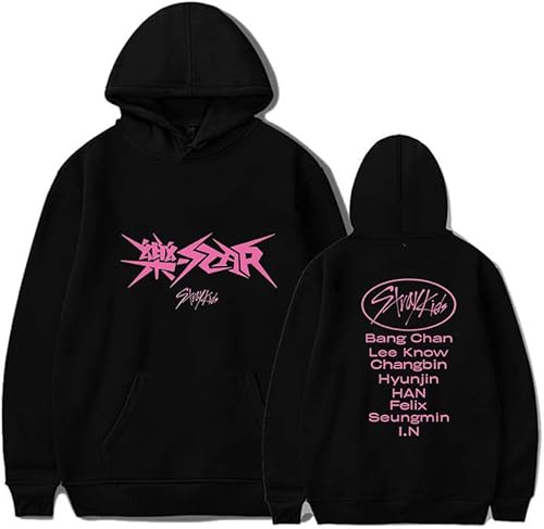 sunlelekz Stray Kids Sudadera con capucha Straykids Rock Star Ablum Sudadera Algodón SKZ ROck-star Merchandise