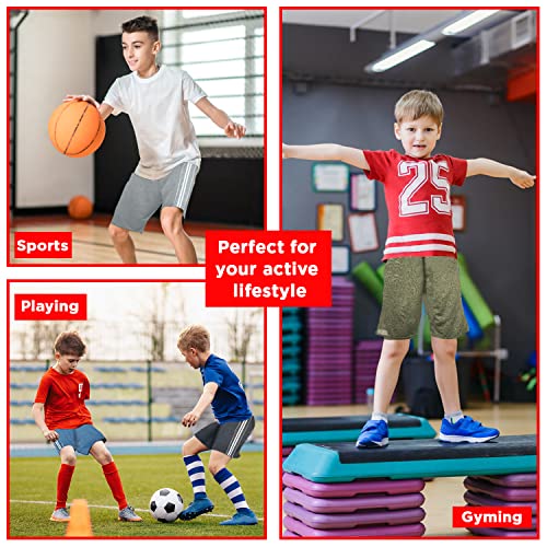 High Energy Boys Athletic Shorts With Pockets For Basketball, Fitness, And Sports, Dri-Fit Wear, Boys Shorts 4 Pack #TOP4