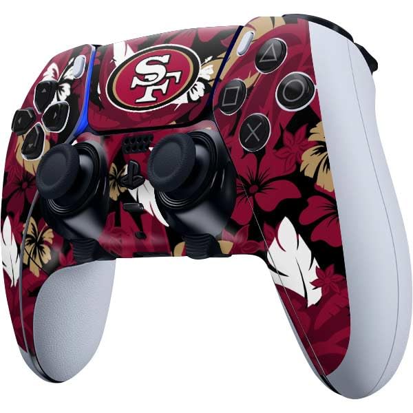 Miniatura 10 de Skinit Calcomanía para juegos compatible con el controlador PS5 DualSense Edge Pro, con licencia oficial de la NFL San Francisco 49ers Double Vision