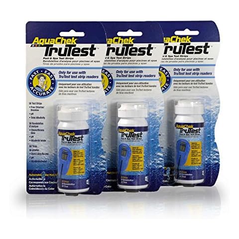 AquaChek TruTest 3 Pots with Total 150 Test Strips Pool Total Screen Cleaner Cover