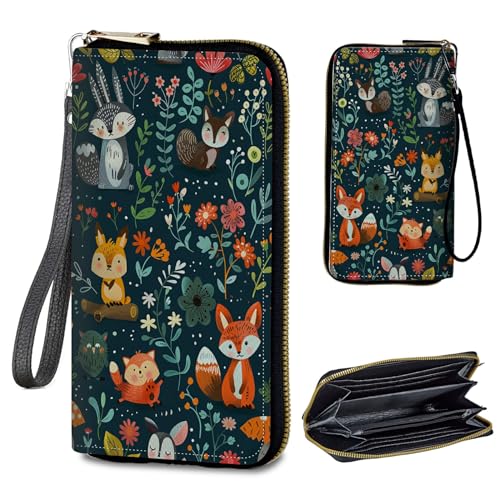 Image of Womens Wallet PU Leather Wristlet Wallets for Women, Large Capacity Lady Fashion Wallet Card Holder Zipper Wallet