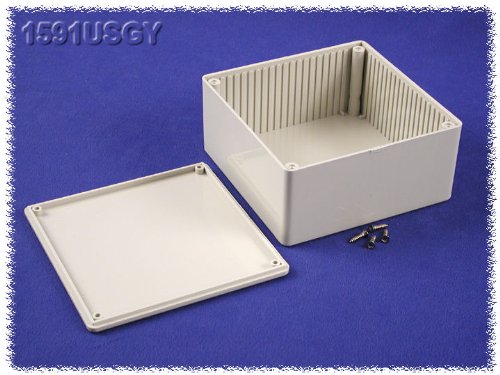 Hammond 1591Usgy Grey Abs Plastic Project Box - Inches (4.7" X 4.7" X 2.2") Mm (120Mm X 120Mm X 55Mm) #TOP2