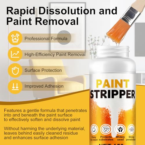 ALLONY Abbeizer für Lack Metall, Abbeizer, Lack Entferner Metall, Sich Starke Lösekraft, Beschichtung Aufweichen, Paint Remover für Entfernen von Farbschichten von verschiedenen Metalloberflächen