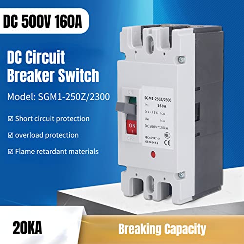 Lulizzie LICCXH0X1DQTK4Y2181 Sgm1-250Z/2300 Dc Circuit Breaker,500V 160A 2P Dc Circuit Breaker,Bmc Thermosetting Plastic Moulded Case Circuits Breakers Solar Energy Switch thumb #1