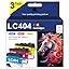 LC404 3-Pack Color Ink Cartridges