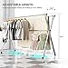 URYAN 95 Inches Clothes Drying Rack, Heavy Duty Stainless Steel Laundry Drying Rack Folding Indoor Outdoor, Portable Drying Rack Clothing, Blanket Rack Clothesline with 20 Windproof Hooks
