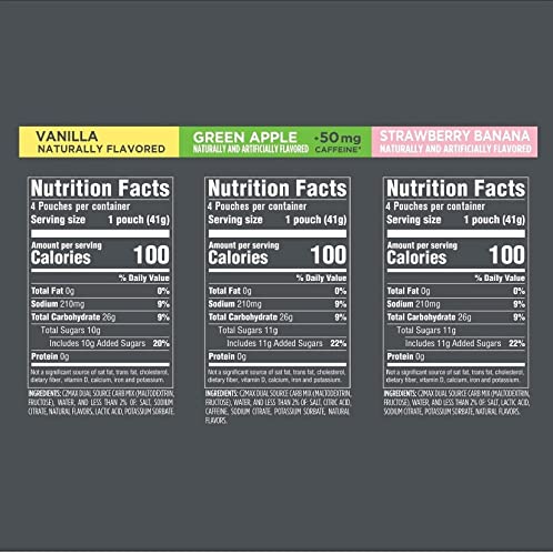 Powerbar Powergel Original – Energy Gels For Endurance Athletes – Science-Based Nutrition Energy Gels To Fuel Workouts, Running, Cycling, Swimming & Elite Sports – 12 X 41G Pouch - Variety Pack #TOP4