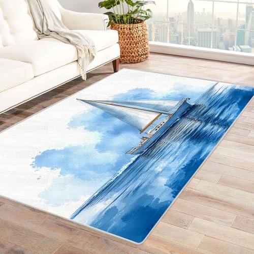 【美品】水面模様のラグ　絨毯　夏　海　波　ビーチ 美品】水面模様のラグ 絨毯 夏 海 波 ビーチ 楽天市場】ラグ