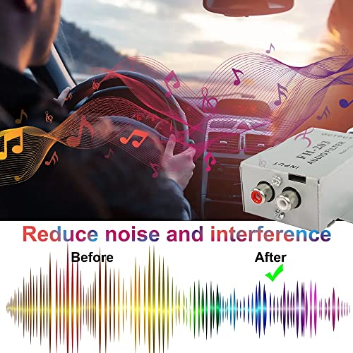 Xmsjsiy Car Audio Noise Isolator Filter, 2 Channel Rca Ground Loop Signal Noise Suppressor Filter Eliminator For Amplifier Speaker Car Audio Systems #TOP6