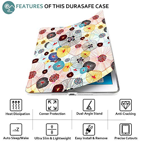 Image of DuraSafe Cases for iPad PRO 12.9 3 [ 3rd Generation 2018 ] A1876 A2014 A1895 MTHN2HN /A MTHU2HN /A MTEL2HN /A MTEM2HN /A Trifold Printed PC Lightweight Protective Clear Back Cover - Yarn Flowers