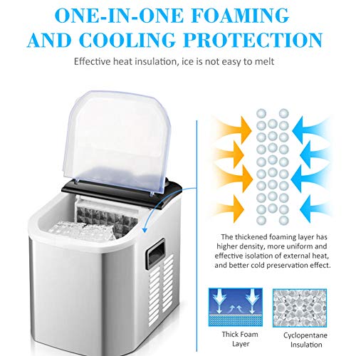 Máquina para hacer cubos de hielo portátil acero inoxidable miniatura 3
