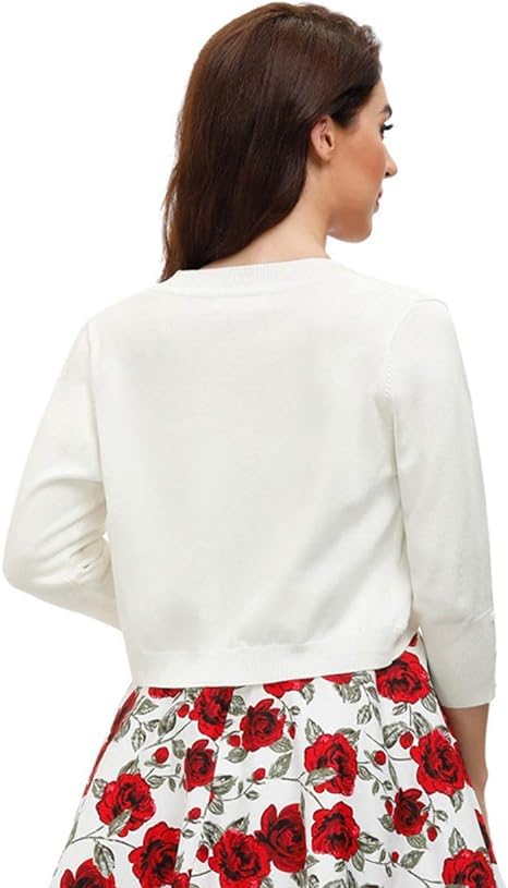 Image of Belle Poque Womens Bolero Shrug Cropped Cardigan