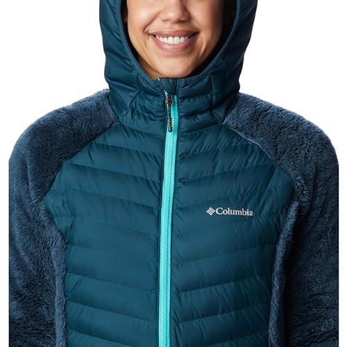 Columbia Damen Powder Lite Sherpa Hybrid Full Zip Puffer Jacke, Night Wave, S – Ansicht 4