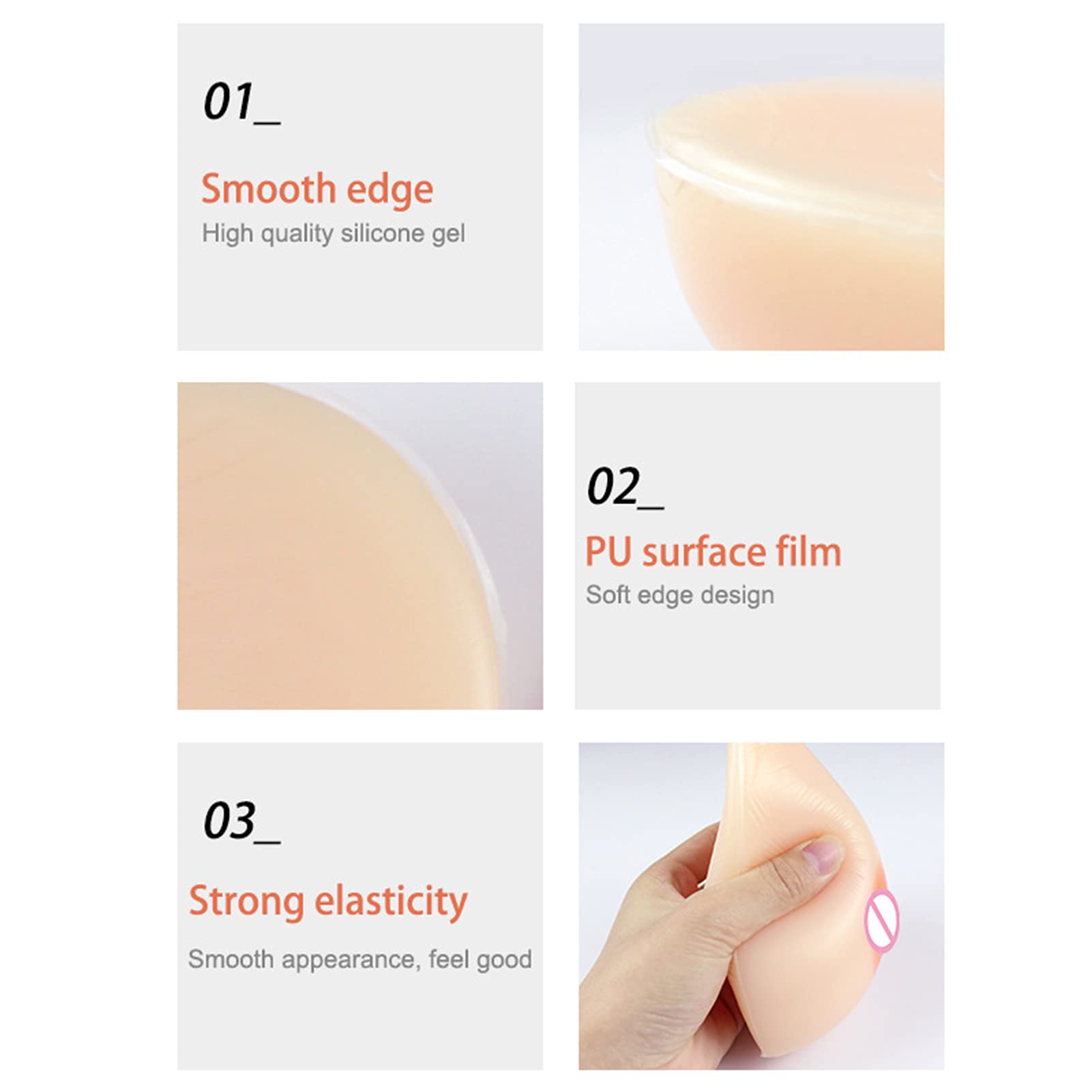 Drop d'eau Concave Silicone poitrine, forme de faux seins de fausse poitrine de la poitrine de la prothèse, des insertions de soutien-gorge de la mastectomie de prot
