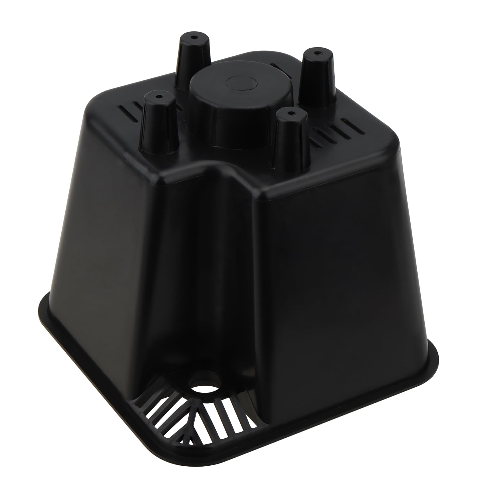 5 Vasi Autoirriganti Rettangolari Da 14 Cm, per Interni Bianchi