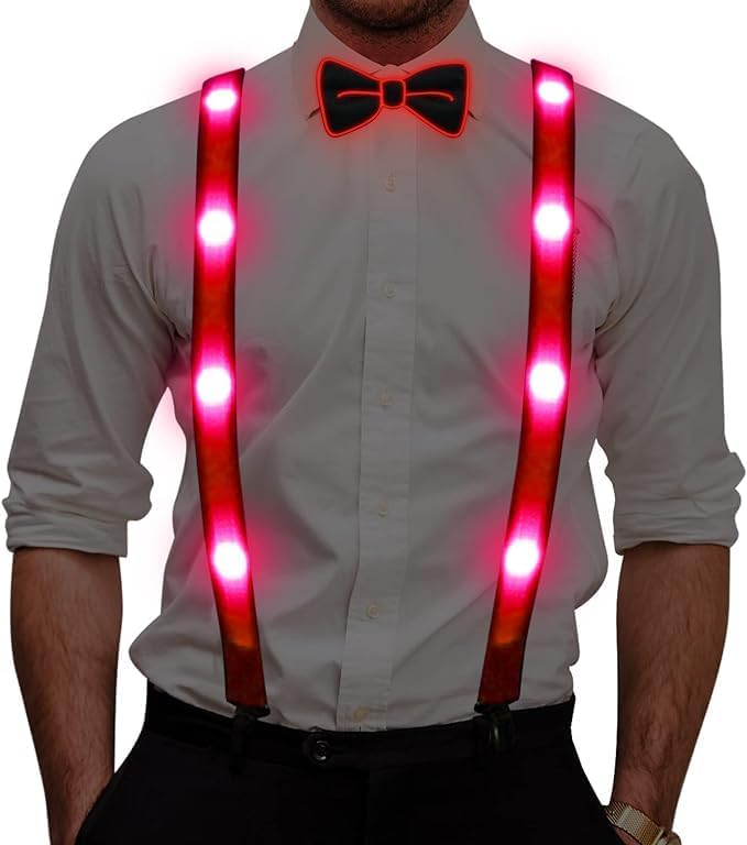 [WCLC] キャミソールの点灯とリボンの点灯、リボンの点灯ネクタイの斬新なネクタイY形、クリスマスパーティー衣装 (赤)