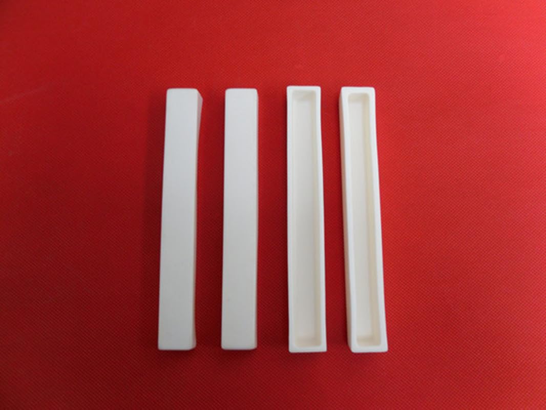 99.5% Al2O3 Square Corundum Crucible - 150x20x20mm Sintered Alumina Ceramic Boat for High-Temperature Applications 1pc