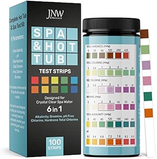 Hot Tub Test Strips - Quick & Accurate Spa Test Strips for Hot Tubs - 6-1 Test Strips for Hot Tub Water with eBook - Test Chlorine, Bromine, Hardness & More - 100 Tests - JNW Direct - pH Test Strips