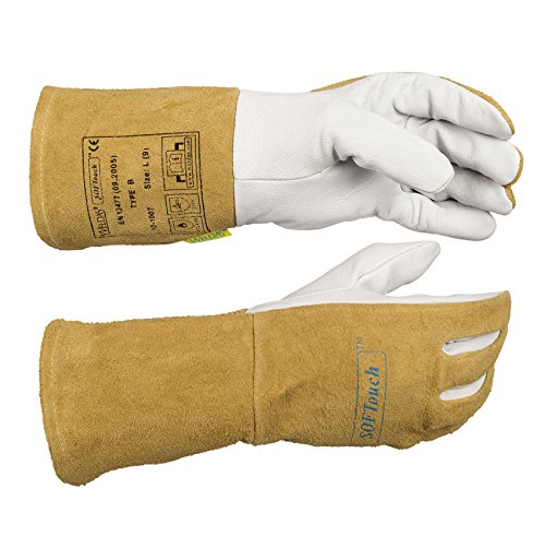 WELDAS Softouch 10-1007 Gants de soudage TIG très doux (9 L)