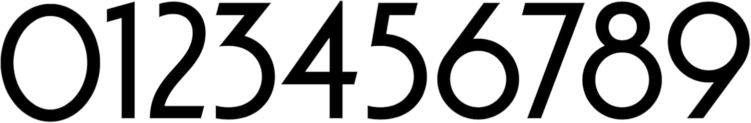 Modern 12 Inch Metal House Numbers - Black, Floating, Rust-Proof for Outside Mailbox