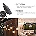 MagicPro Solar String Lights, 15 LED Bulbs Waterproof Heavy Duty Outdoor 44 Ft for Garden Yard Deck Warm White