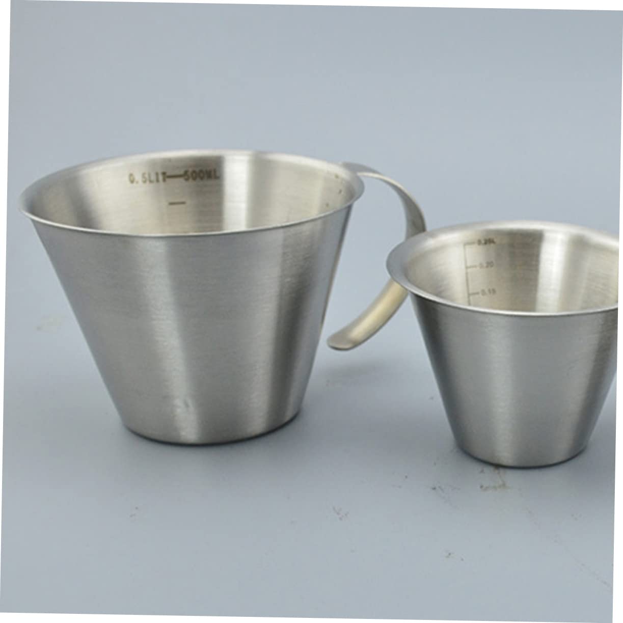 2piezas Vaso Medidor Inoxidable Taza De Graduada Jarra Resistente y De Limpiar Para Cocina