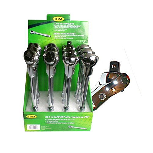 JBM 51406 Cliquet à 72 Dents Tête Pivotante de 1/2