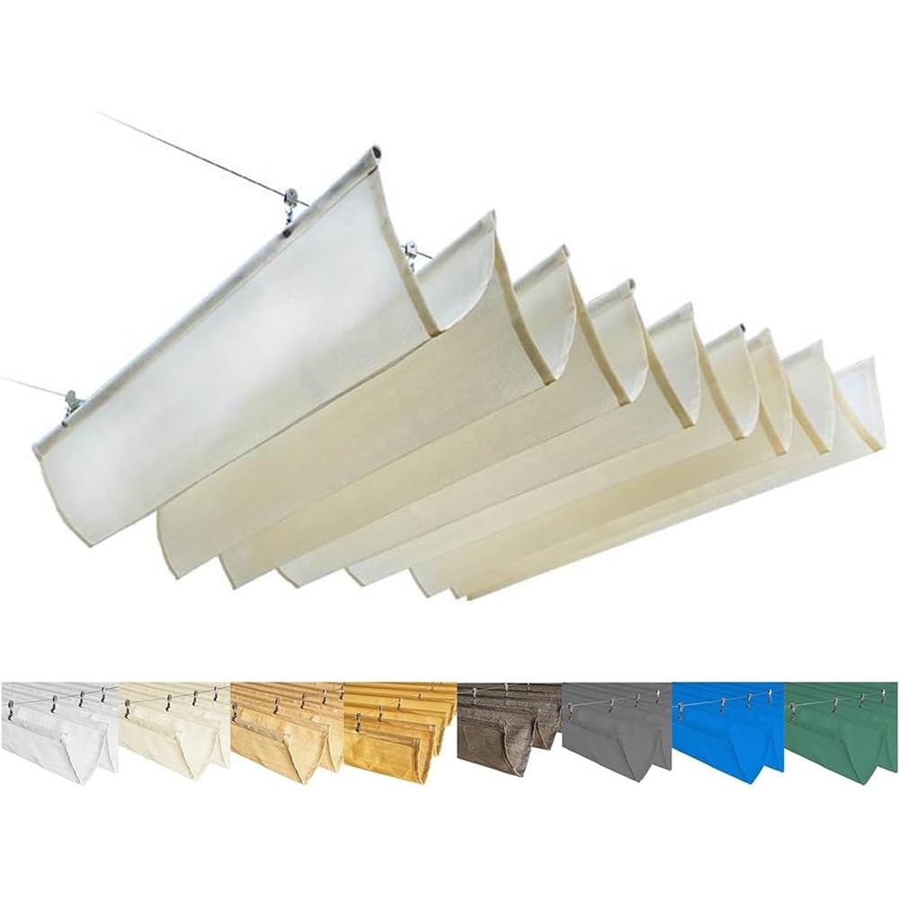 Auvent rétractable de jardin 1,2 x 4 m blanc pour ombrager les repas de terrasse
