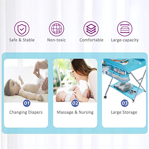 EGREE Baby Changing Table Portable Folding Diaper Changing Stati