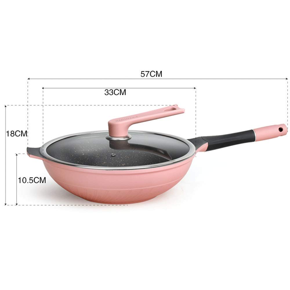 Olla para cocinar, sartén, Wok con Revestimiento cerámico, sartén Antiadherente Que emite Menos Humos, Cocina a Gas, Cocina inducción, Olla Antiadherente